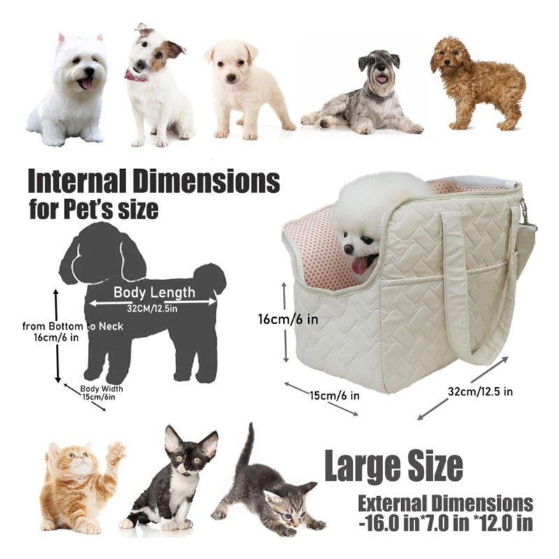 Pink Fashionable Pet Carrier Bag - Stylish Handbag for Cats and Small Dogs - view 3