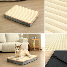 2-Piece Grey Sponge large pet bed - plush dog mat, detachable, washable, anti-slip base(50x40x8cm) - view 2
