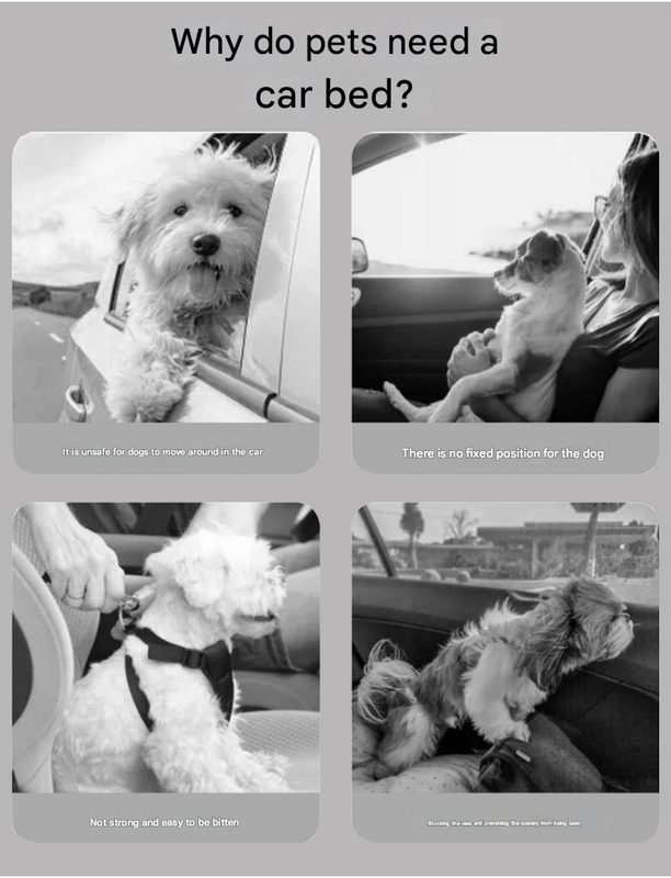 Turquoise Plush Dog Car Booster Seat - 2-in-1 Travel Bed for Small Dogs with Washable Cover - view 3