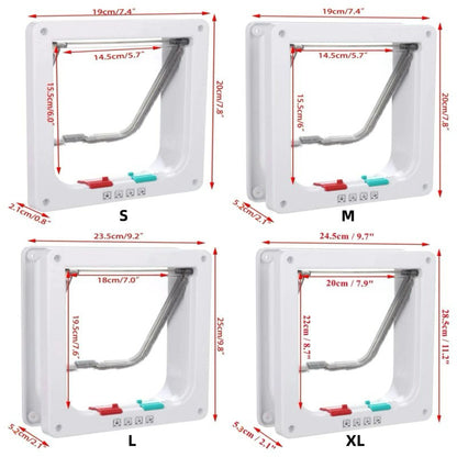 Secure 4-Way Locking Pet Door for Cats & Small Dogs - Easy Access Flap for Doors, Walls & Glass(Size M) - view 4