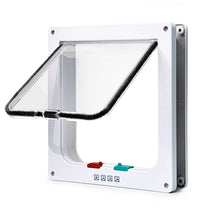 Secure 4-Way Locking Pet Door for Cats & Small Dogs - Easy Access Flap for Doors, Walls & Glass(Size L)