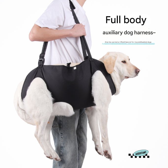 Black Pet Support Harness for Senior and Disabled Dogs - Adjustable Chest and Back Support Leash(Size S) - view 2