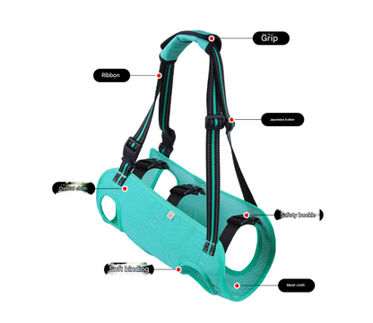 Black Pet Support Harness for Senior and Disabled Dogs - Adjustable Chest and Back Support Leash(Size S) - view 5