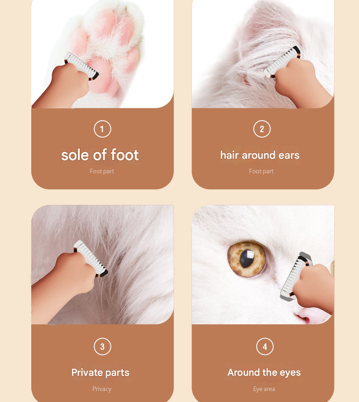 White Precision Pet Paw Trimmer - Waterproof & Rechargeable Grooming Clipper for Dog & Cat Paws, Eyes, and Ears - view 2