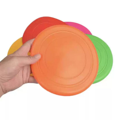 Seven-piece coloured set Soft Flying Disc Dog Toy - Durable & Gentle Rubber Frisbee for Interactive Fetch and Training - view 3