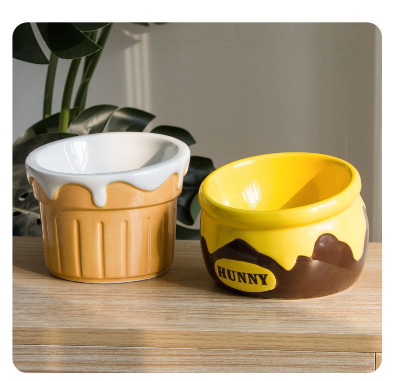 Premium Elevated Pet Bowl with Ergonomic 15° Tilt & Large Capacity(Honeypot) - view 2
