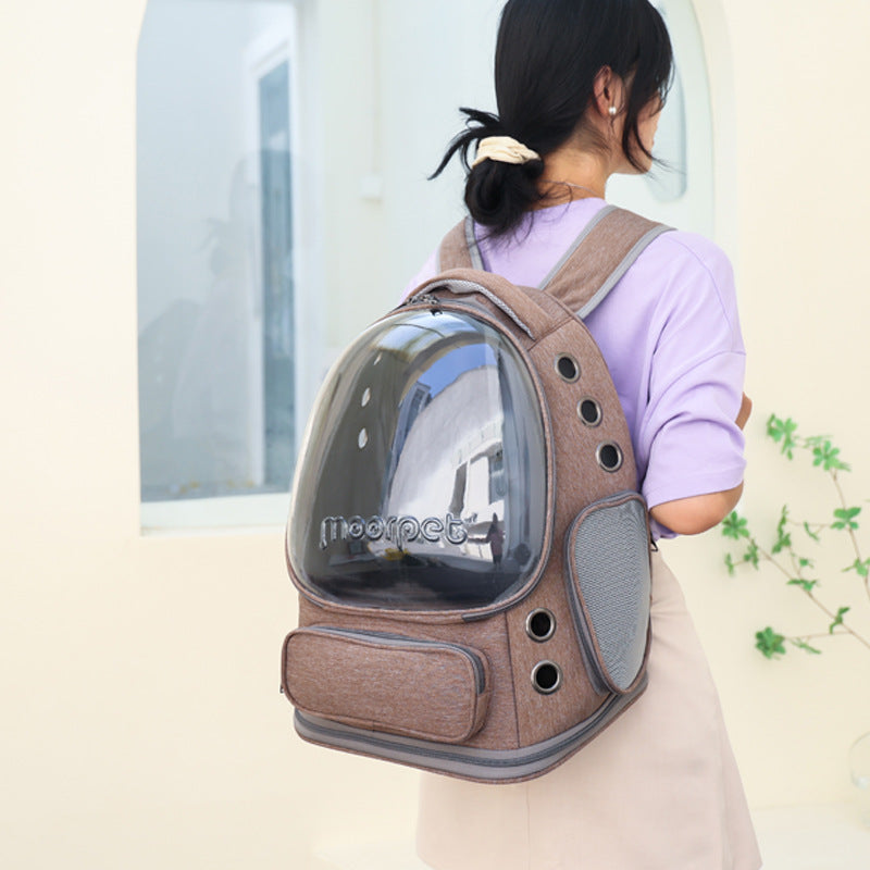 Spacious Pet Carrier with Ventilation System & Water-Resistant Design(khaki) - view 3