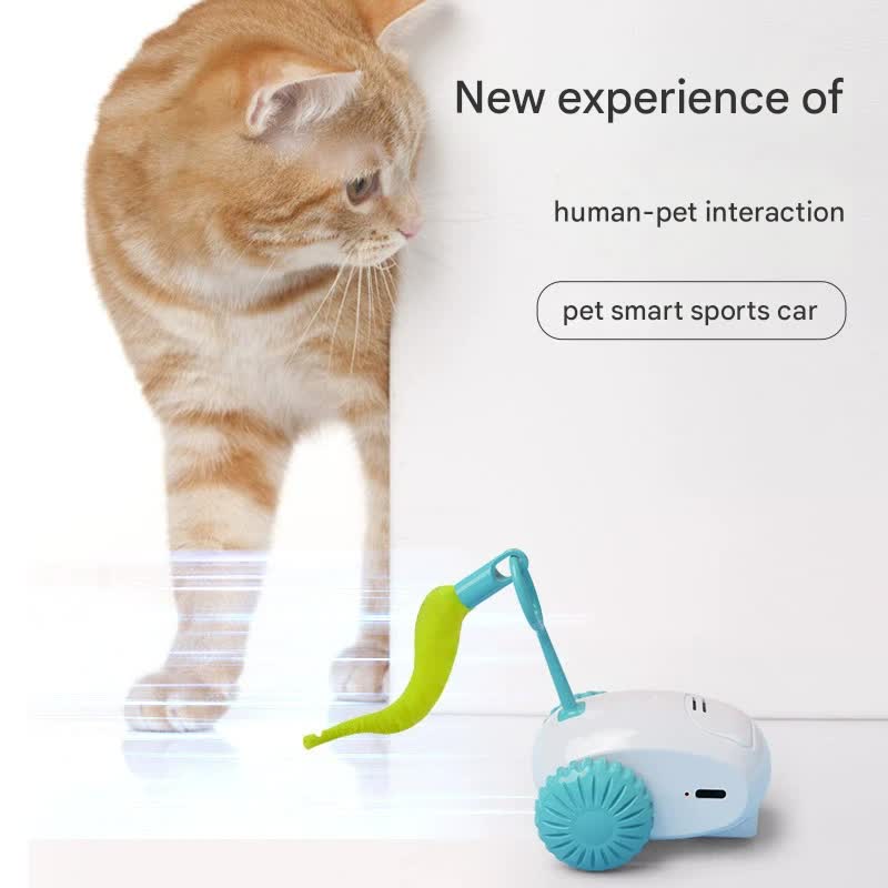 Interactive Smart Cat Toy Car - Automatic Obstacle Avoidance, Feather Tail, USB Rechargeable(orange) - view 4