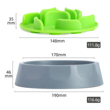 Slow Feeder Dog Bowl Set - Anti-Choke Puzzle Feeder Insert & Bowl for Healthy Eating Habits(blue) - view 2