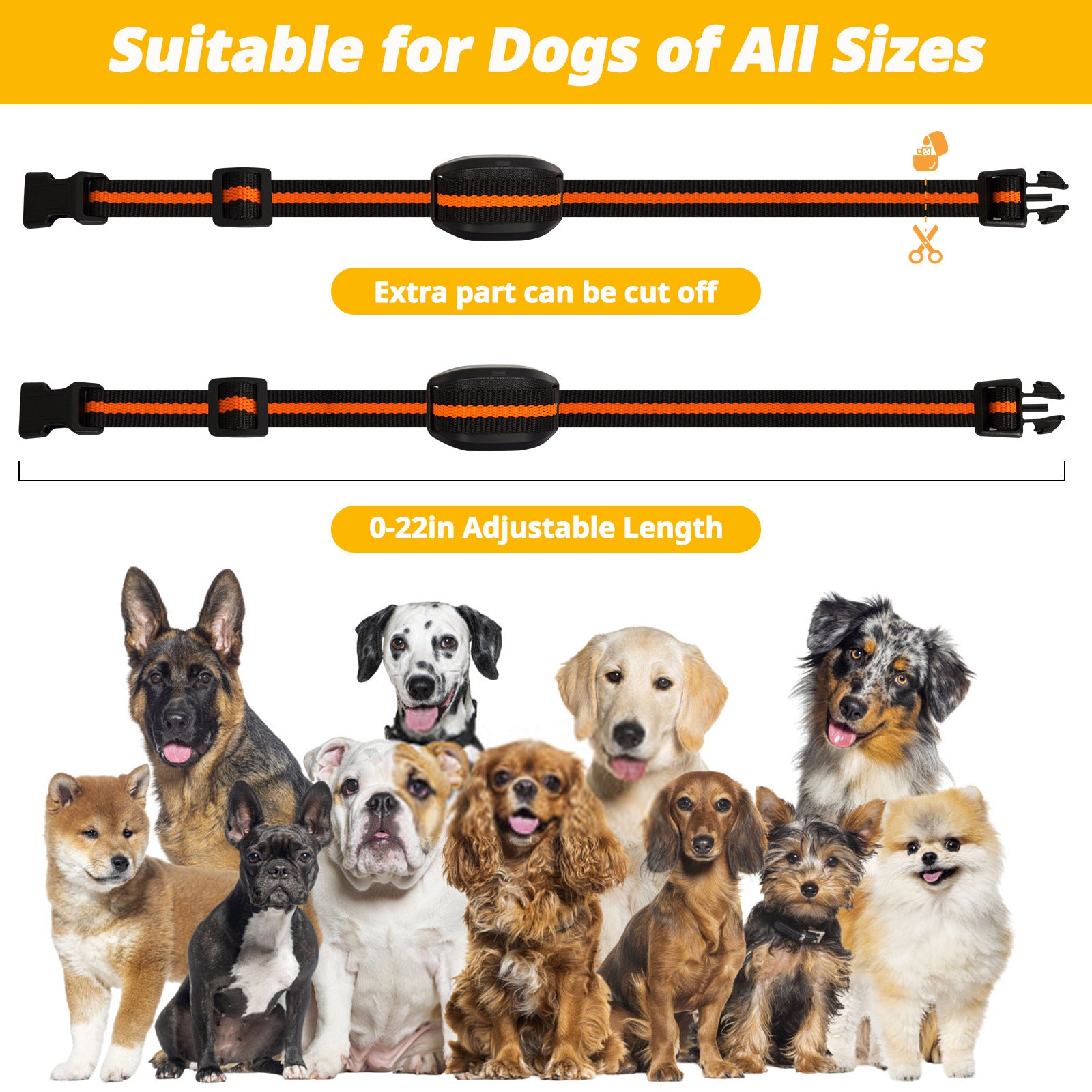 Ultra-Small & Lightweight Dog Training Collar with Remote - 3 Modes, Adjustable Levels, Fits All Sizes(black) - view 5
