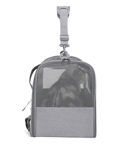 Foldable Soft-Sided Pet Carrier for Travel - Fits Cats & Small Dogs Under 6kg, with Removable Plush Bed & Shoulder Strap(pink) - view 8