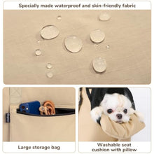Versatile Pet Carrier Tote Bag for Small Dogs & Cats - Waterproof, Car Seat Function & Adjustable Safety Exit(Khaki) - view 2