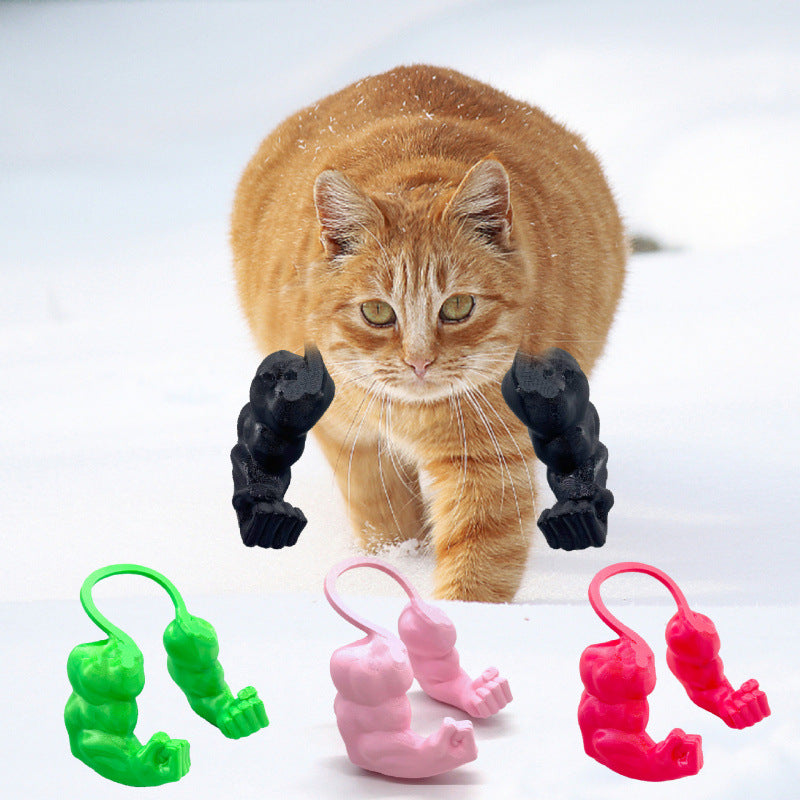 2pc Hilarious Muscle Arm Pet Costume Prop - Funny Novelty Arms for Cats & Small Dogs(green) - view 2