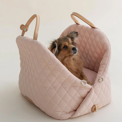 Luxury Quilted 2-in-1 Pet Travel Carrier & Car Booster Seat for Small Dogs(Black) - view 3