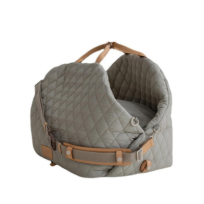 Luxury Quilted 2-in-1 Pet Travel Carrier & Car Booster Seat for Small Dogs(Pink) - view 4