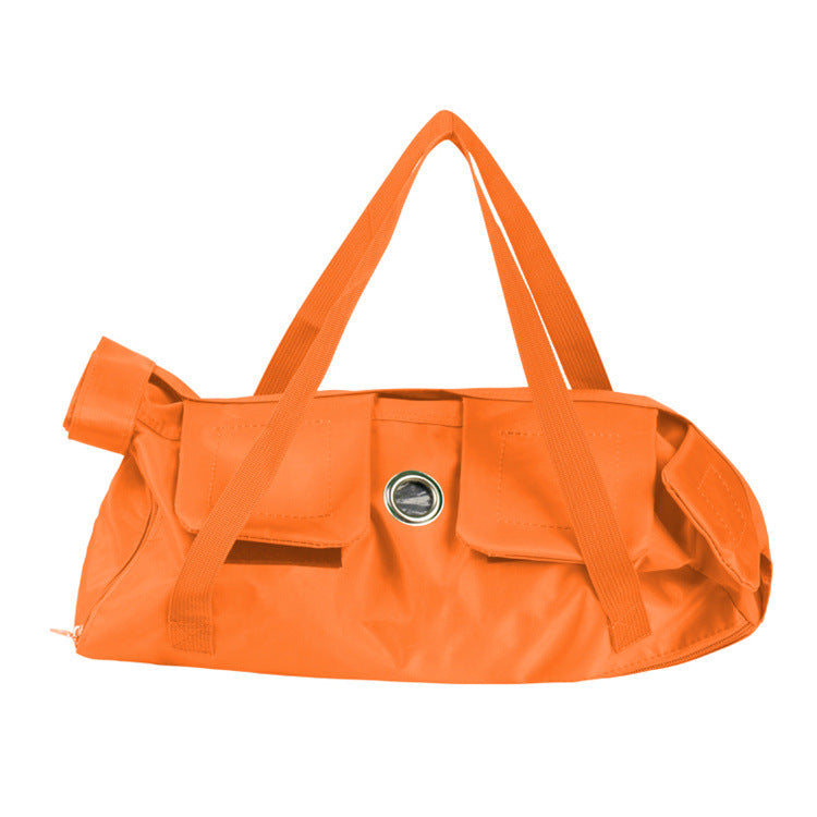 Size S Orange Multi-Functional Cat Grooming Bag - Anti-Scratch Restraint Pouch for Nail Trimming and Vet Visits