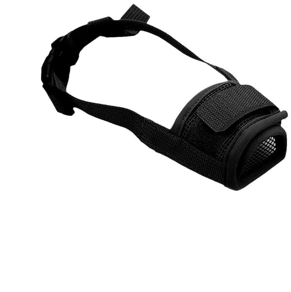 3 Pcs Size L Black Breathable Mesh Dog Muzzle - Soft & Comfortable Guard to Prevent Biting, Allows Panting and Drinking - view 4