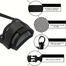 3 Pcs Size XL Black Breathable Mesh Dog Muzzle - Soft & Comfortable Guard to Prevent Biting, Allows Panting and Drinking - view 2