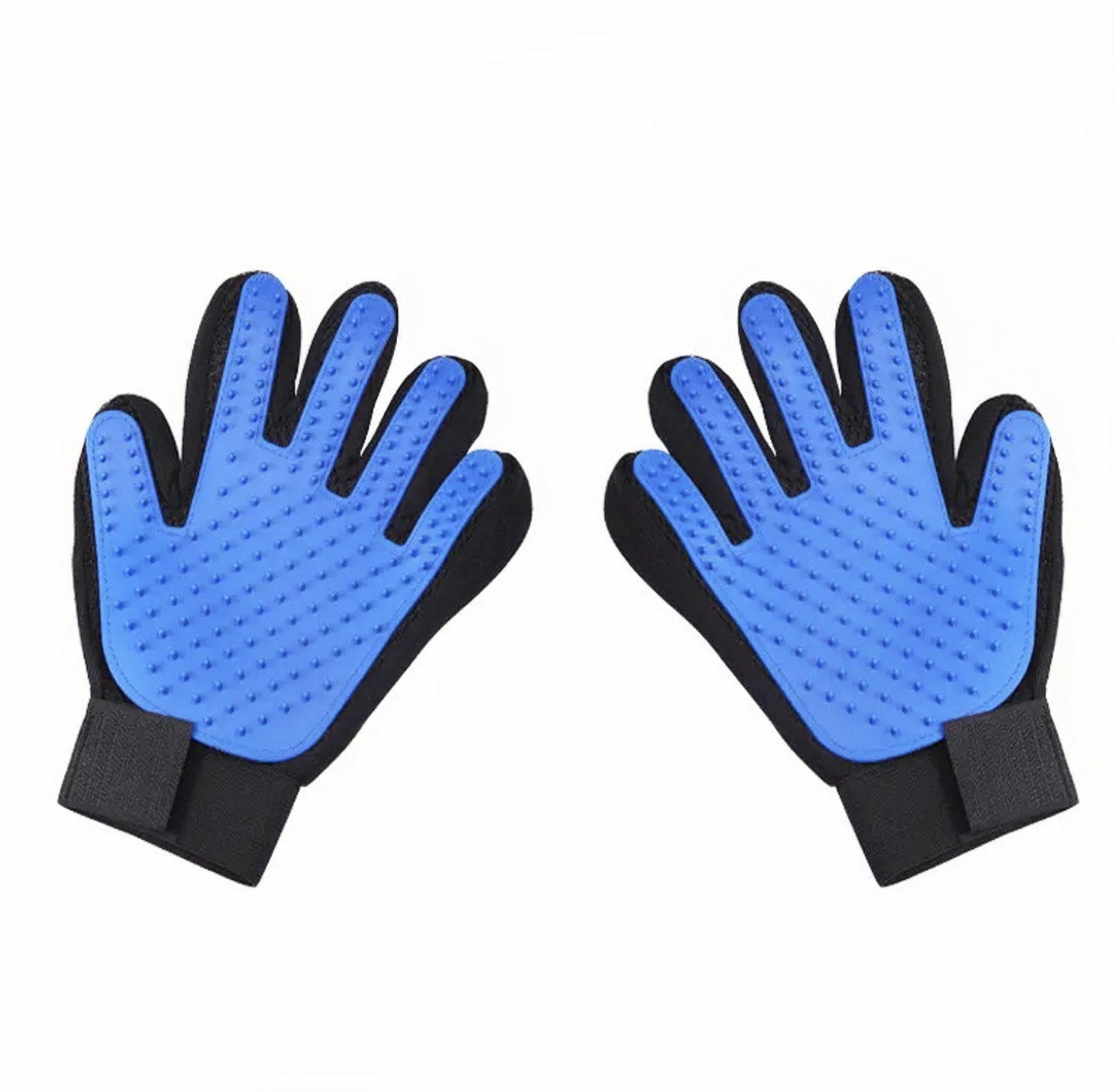 3 Pairs Blue Pet Grooming Gloves for Dogs & Cats - Deshedding, Bathing & Massage Brush - view 5