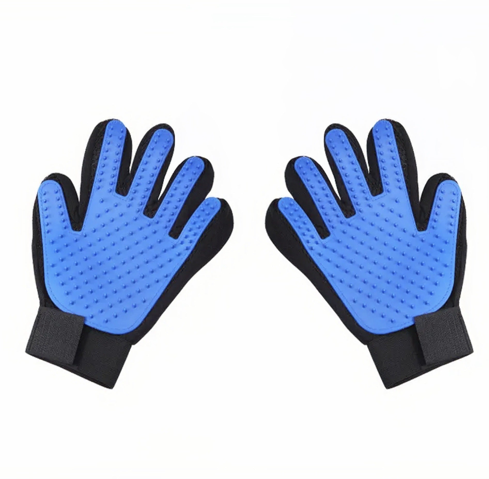 3 Pairs Blue Pet Grooming Gloves for Dogs & Cats - Deshedding, Bathing & Massage Brush - view 5