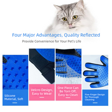 5 Pairs Blue Pet Grooming Gloves for Dogs & Cats - Deshedding, Bathing & Massage Brush - view 2