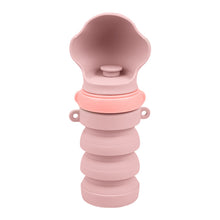 Pink Portable Collapsible Pet Water Bottle for Dogs Outdoor Travel Drinking Dispenser Silicone Pet Water Cup