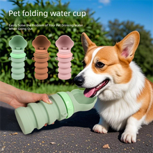 Pink Portable Collapsible Pet Water Bottle for Dogs Outdoor Travel Drinking Dispenser Silicone Pet Water Cup - view 2
