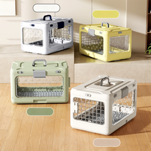 Yellow Premium Foldable Pet Carrier Crate - Breathable Aviation Travel Box for Cats & Small Dogs up to 10kg - Portable Car & Flight Transport Case - view 2