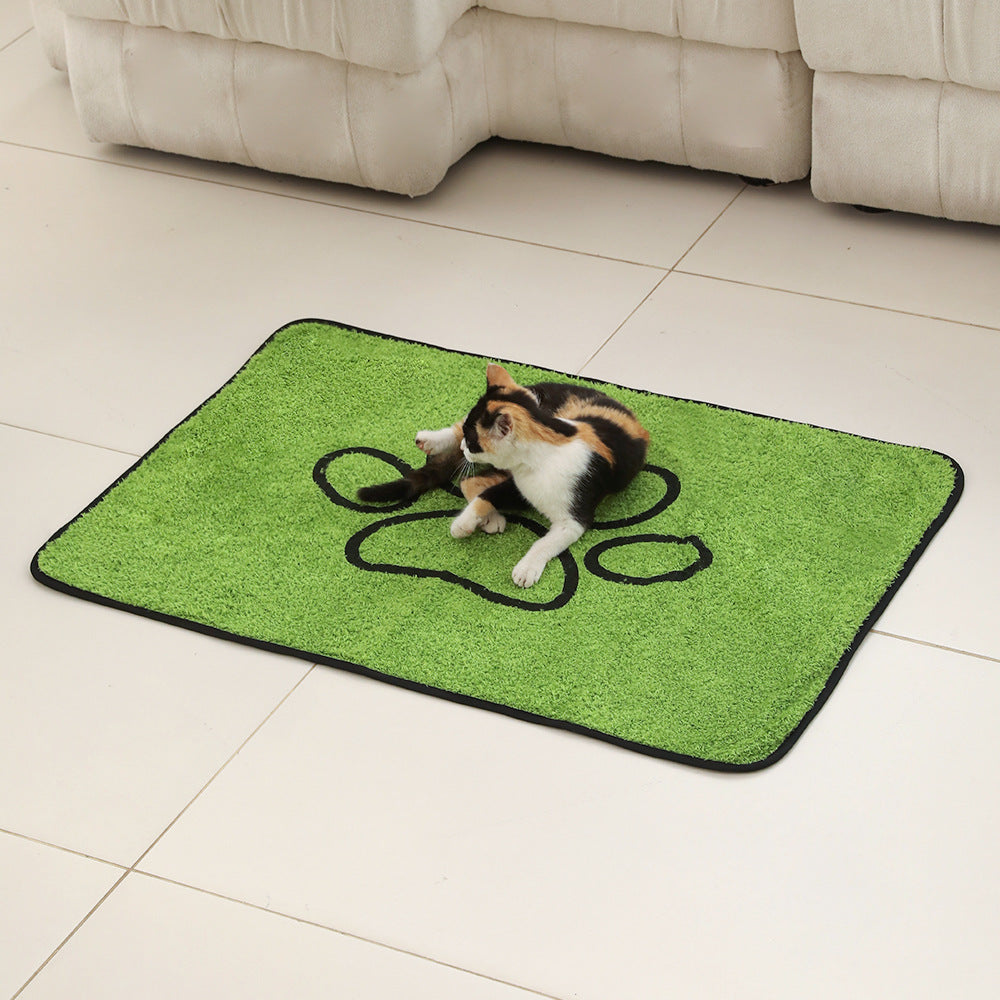 2 Pcs Artificial Grass Pet Mat – Soft, Fast-Drying & Non-Slip Sleeping Pad for Cats and Dogs(45x60cm) - view 4