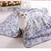 Beige Pet Blanket Set – Plush Paw Print Design, 3-Piece Pack (S/M/L Sizes) - view 2