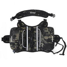 Camuflaje Saddle Bag Dog Backpack - Adjustable Harness Pack for Hiking, Camping & Travel with Medium to Large Dogs
