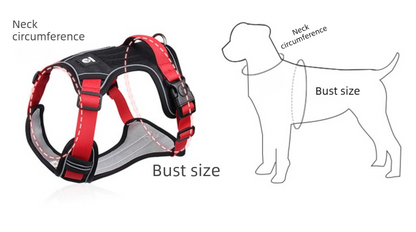 Blue L Adjustable No-Pull Dog Harness and Leash Set - Reflective & Padded Vest for Medium to Large Dogs - view 3