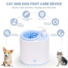 Grey Electric Pet Paw Cleaner Automatic Dog Foot Washer Cup with Built-in Soap Dispenser Soft Silicone Massage Bristles for Small Dogs & Cats - view 2