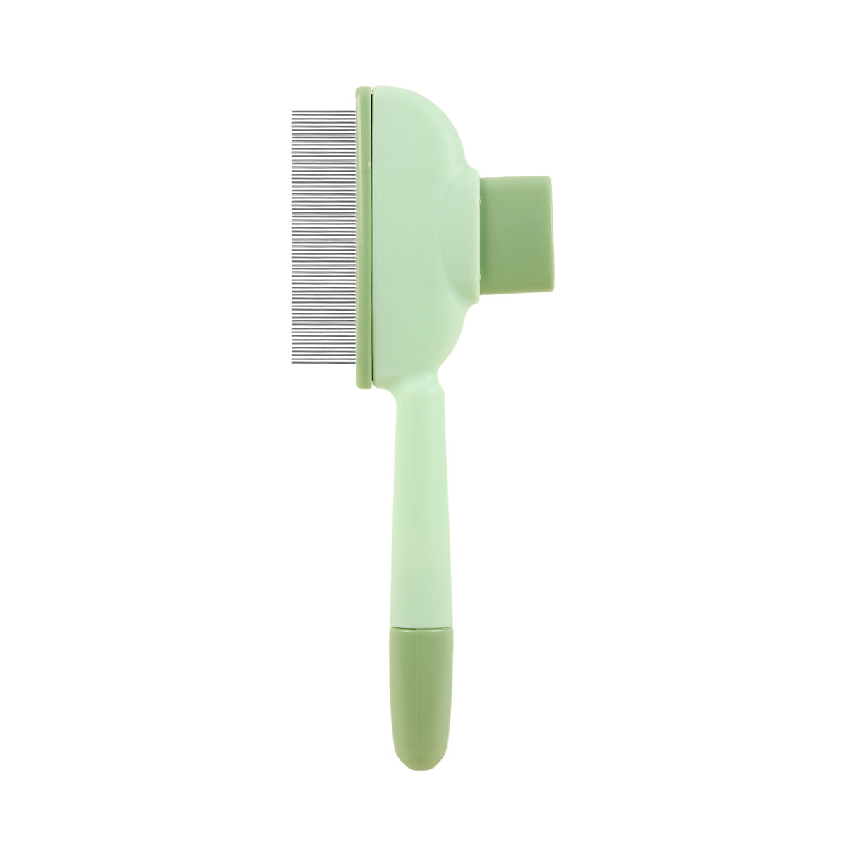 4-Pack Self-Cleaning Pet Brush Set – Stainless Steel Deshedding Slicker Combs (2 Long Pin & 2 Dual Pin) in Green & Yellow Tones - view 3