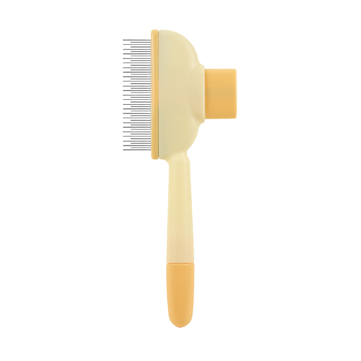 4-Pack Self-Cleaning Pet Brush Set – Stainless Steel Deshedding Slicker Combs (2 Long Pin & 2 Dual Pin) in Green & Yellow Tones - view 4