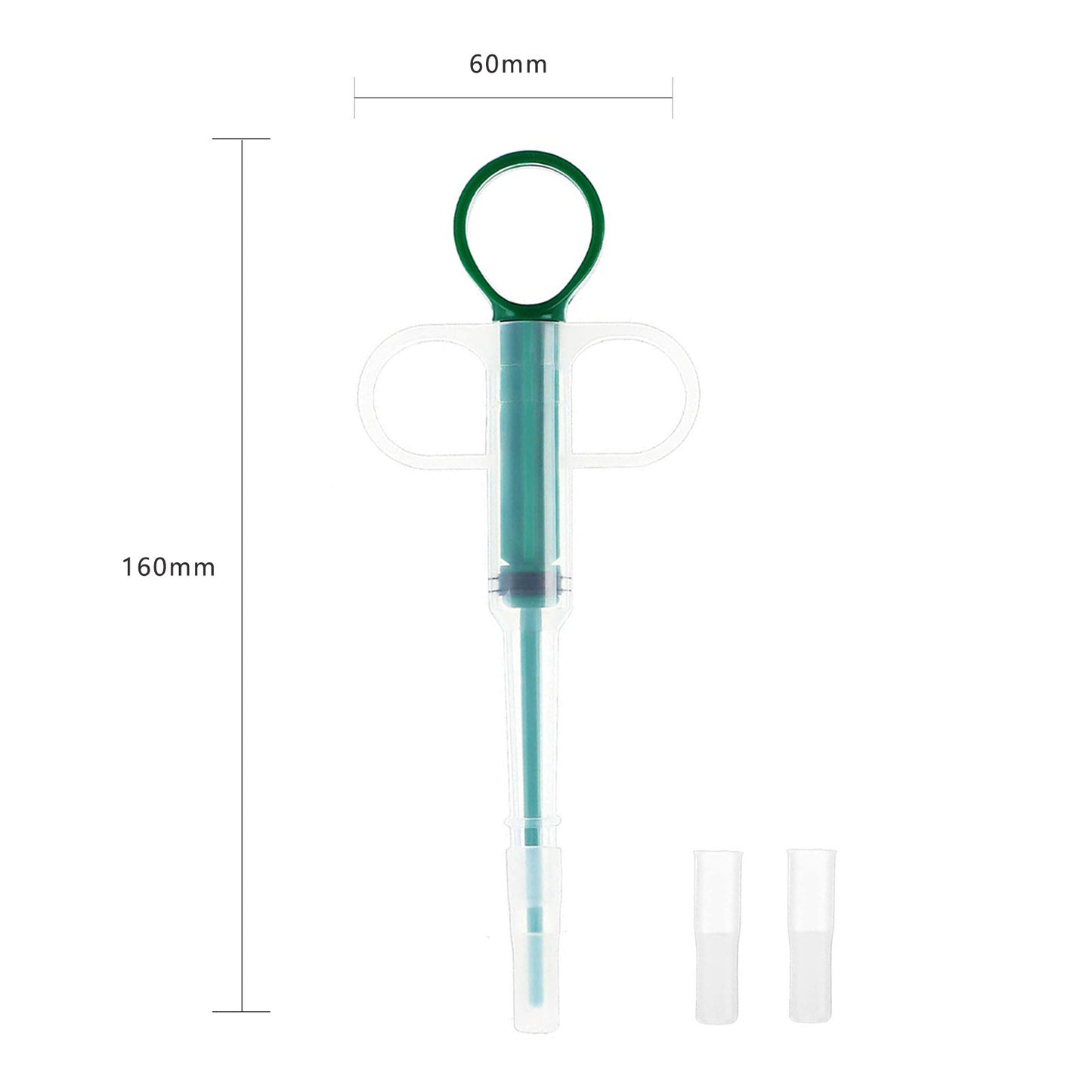 5-Pack 160mm Green Pet Pill Shooter – Soft Silicone Tip Feeder for Cats Dogs - view 2