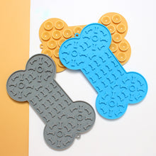 2-Pack Yellow Food Grade Silicone Dog Lick Mat - Bone Shape Slow Feeder for Anxiety Relief, Training & Bath Time - Non-Slip Suction Cups - view 2