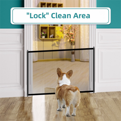 2-Pack Extra Wide Black No-Drill Pet Safety Barrier(180x72cm) With Hooks - Portable Mesh Dog Gate for Doorways, Stairs and Hallways, Easy Installation and Wall-Friendly - view 3