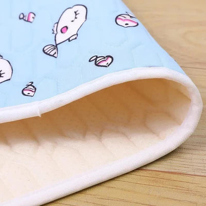 2-Pack Orange Cat Pet Summer Cooling Latex Pad (XL Size: 70x50cm) - Breathable Ice Silk & Latex-Filled Dog Bed Cat Sleeping Mat with Non-Slip Base - view 3