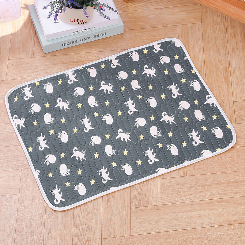 2-Pack Black Cat Pet Summer Cooling Latex Pad (XL Size: 70x50cm) - Breathable Ice Silk & Latex-Filled Dog Bed Cat Sleeping Mat with Non-Slip Base
