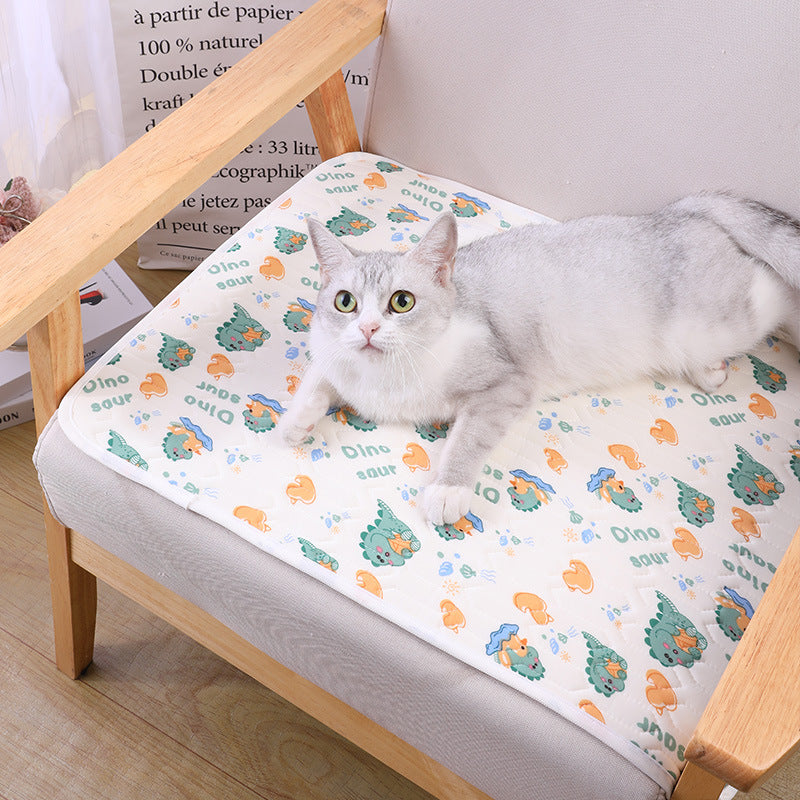 2-Pack Blue Fish Pet Summer Cooling Latex Pad (XXL Size: 90x70cm) - Breathable Ice Silk & Latex-Filled Dog Bed Cat Sleeping Mat with Non-Slip Base - view 5