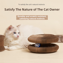 2-Pack Creative Accordion Cat Scratcher (Cat Head Design, 23x23x10CM) - Reversible Honeycomb Material Scratch Pad & Lounge Mat for Stress Relief - view 2