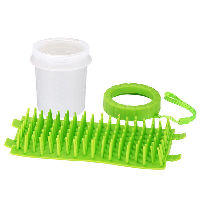 Green Large Size Quick & Easy-Clean Dog Paw Cleaner Cup - PP+TPR Material, Gentle Pet Grooming Tool - view 3