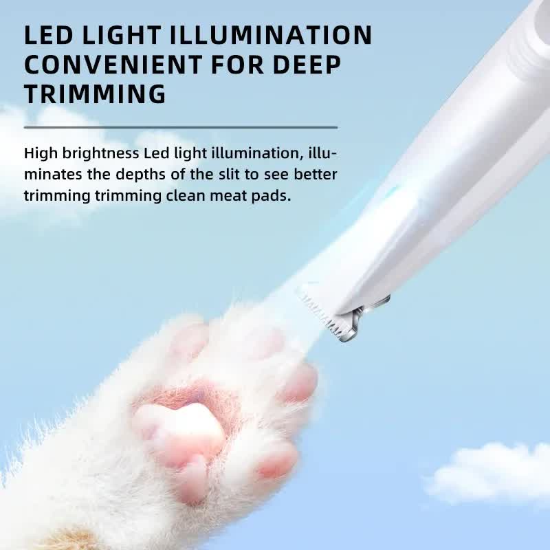 F6 Portable Pet Hair Detailed Trimmer(2 x 140mm Blades) - Cat & Dog Waterproof Grooming Clipper with LED Light & Display, Low-Noise Ceramic Blade - view 2
