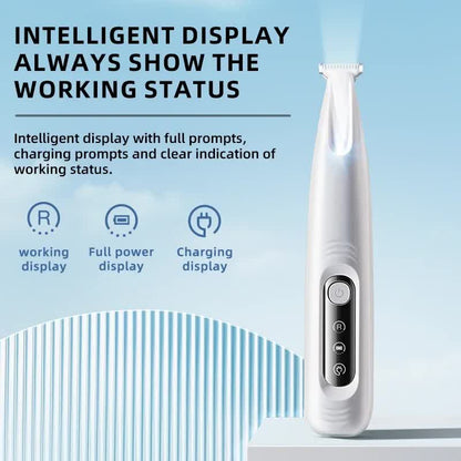 F6 Portable Pet Hair Detailed Trimmer(2 x 140mm Blades) - Cat & Dog Waterproof Grooming Clipper with LED Light & Display, Low-Noise Ceramic Blade - view 4