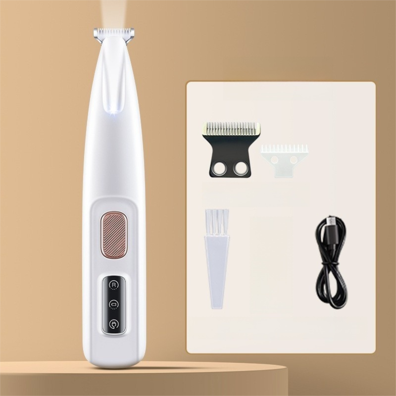 F5 Portable Pet Hair Detailed Trimmer(2 x 140mm Blades) - Cat & Dog Waterproof Grooming Clipper with LED Light & Display, Low-Noise Ceramic Blade