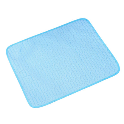 Blue Pet Summer Ice Silk Cooling Mat - Breathable Latex Sleep Pad for Dogs & Cats (40x30cm)