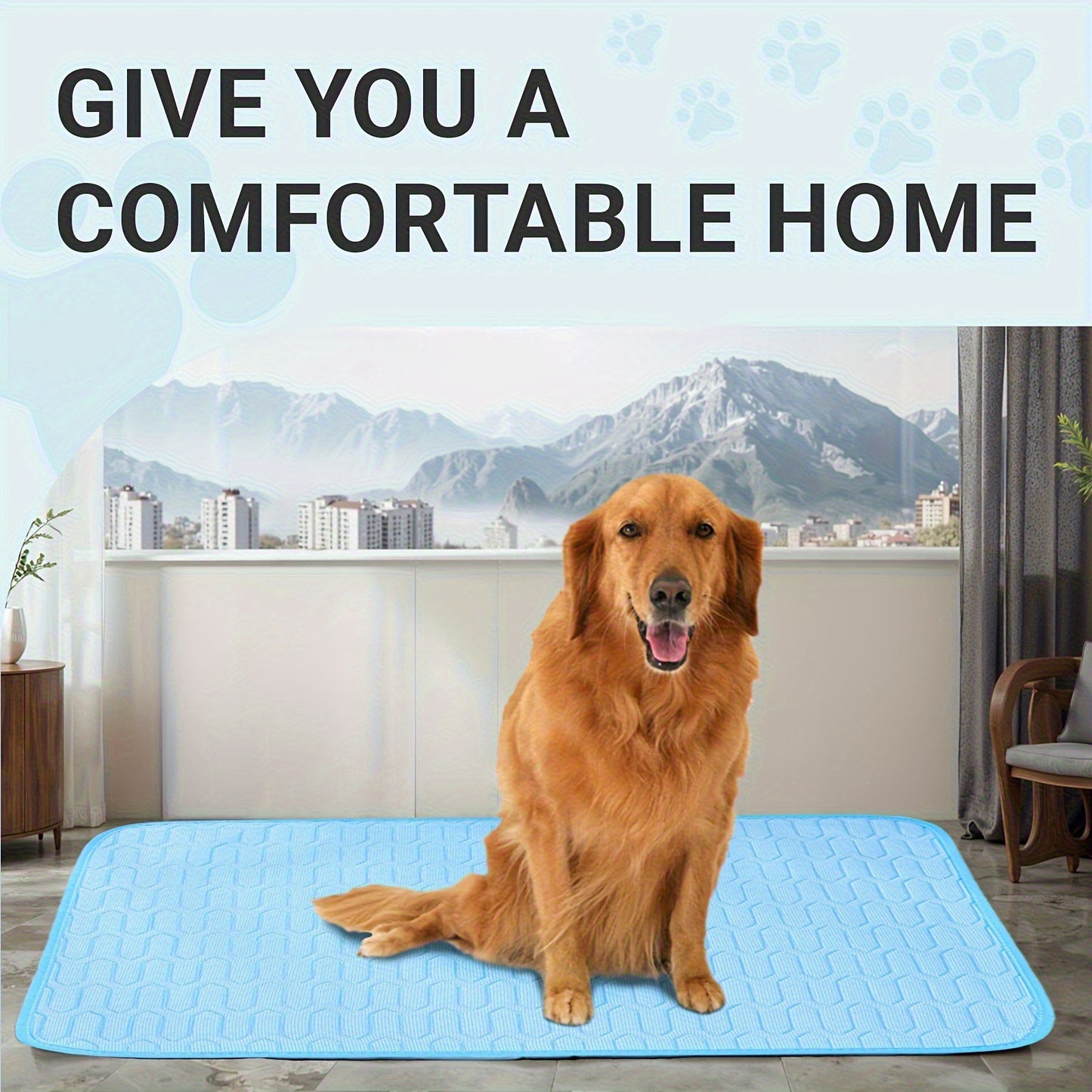 Blue Pet Summer Ice Silk Cooling Mat - Breathable Latex Sleep Pad for Dogs & Cats (50x40cm) - view 4