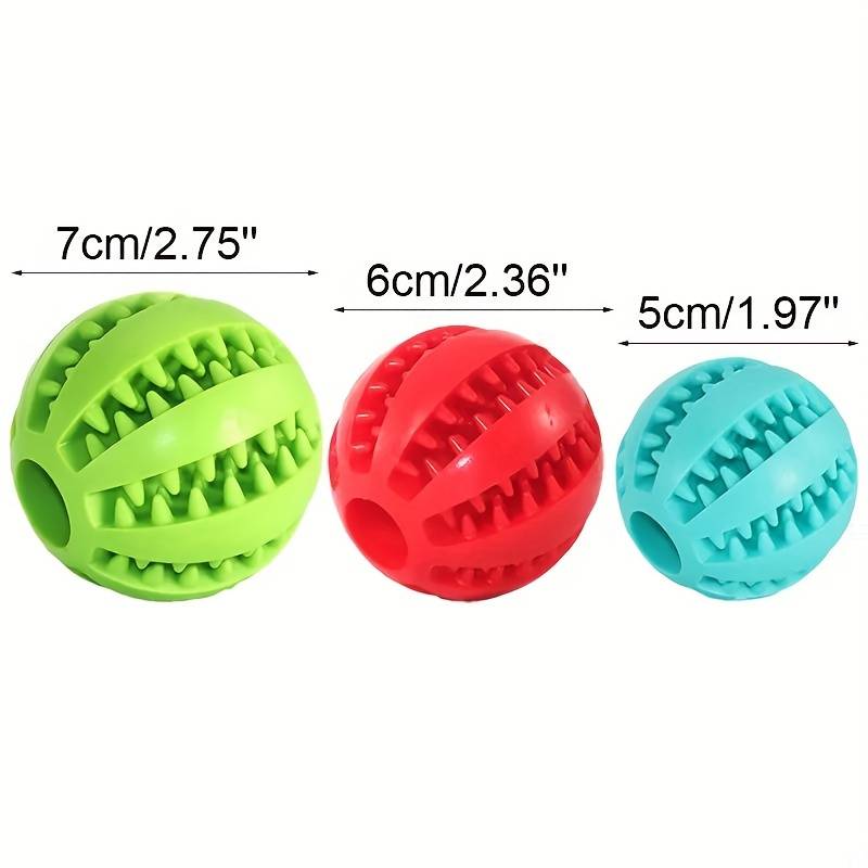 Pink TPR Dog Chew Ball Set – 3-Piece Size Combination (Small, Medium, Large) with Food Hiding Design for Teeth Cleaning and Mental Stimulation in Australia - view 5