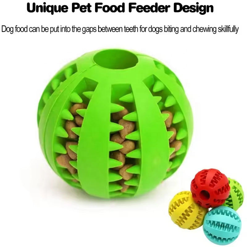 Cyan TPR Dog Chew Ball Set – 3-Piece Size Combination (Small, Medium, Large) with Food Hiding Design for Teeth Cleaning and Mental Stimulation in Australia - view 2